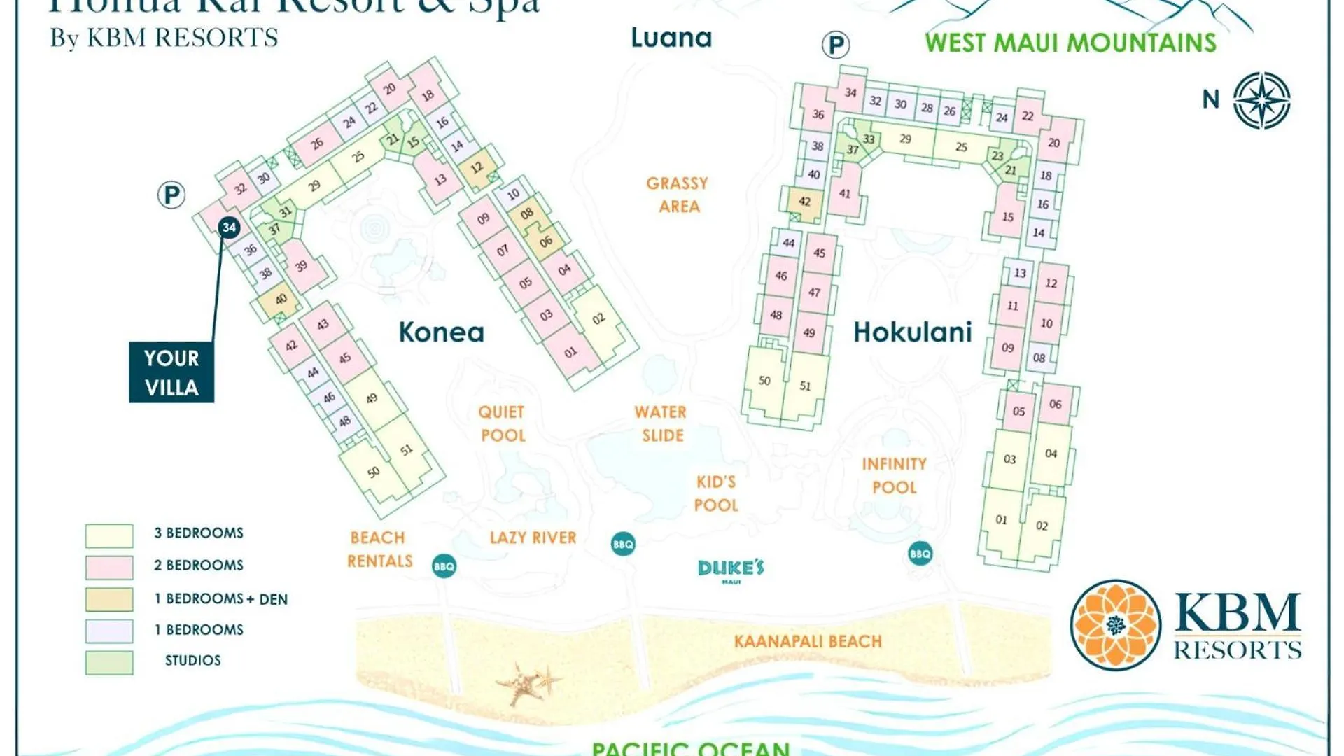 K B M Resorts- HKK-334 Extra-large 2Bd, private lanai, dual master suites, remodeled 0*, Kaanapali